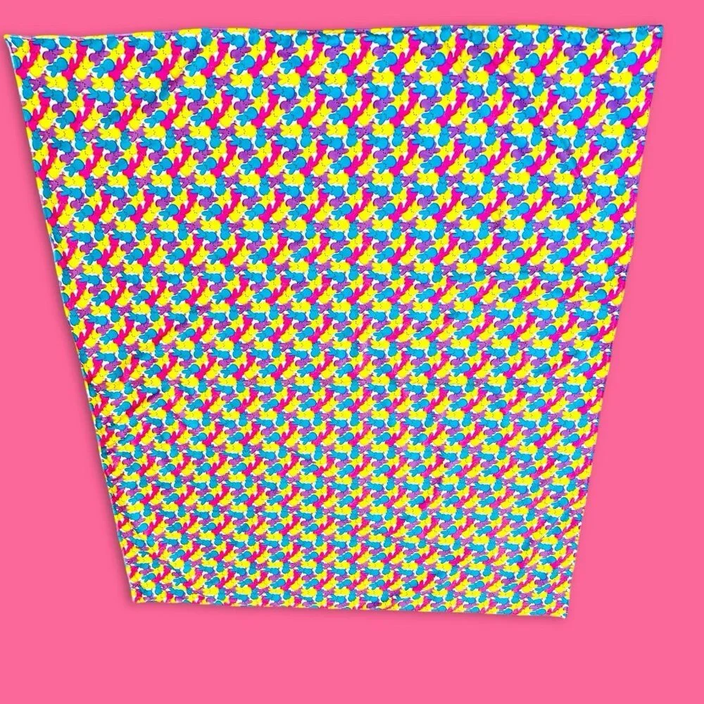 Peeps Easter Bunny Colorful Throw Blanket 58x48